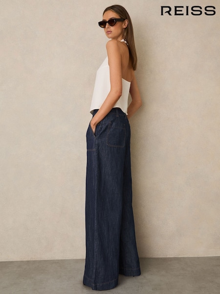 Reiss Ashby Linen Wide Leg Trousers (AP8540) | 1,238 LEI