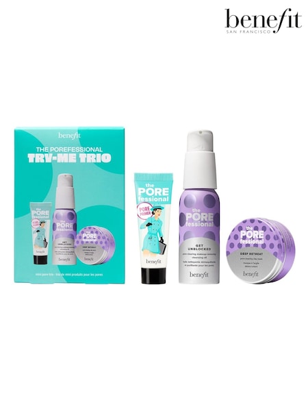 Benefit The Porefessional Try Me Trio Porefessional Primer  Skincare Oil Cleanser  Clay Face Mask Gift Set (AP8760) | €45