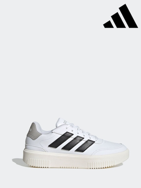 adidas White Courtblock Bold Trainers (AP8798) | R$ 545
