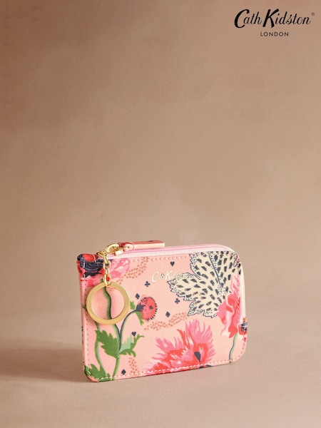 Cath Kidston Pink Leopard Poppies Card Coin Purse (AP8835) | €31.50