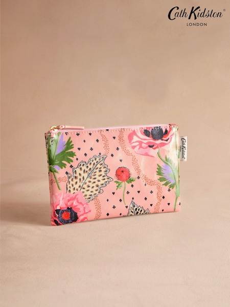 Cath Kidston Pink Leopard Poppies Zip-Up Purse (AP8836) | €14.50