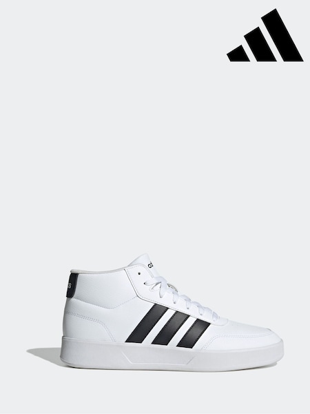 adidas White Breaknet Mid Trainers (AP8942) | R$ 590