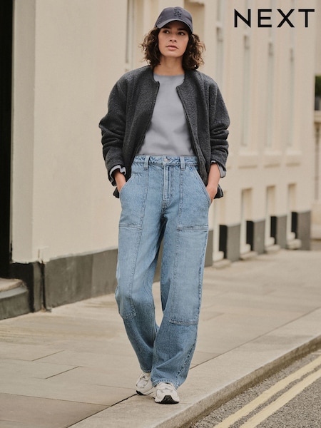 Mid Blue Ankle Straight Leg Carpenter Jeans (AP9097) | € 61