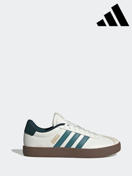 adidas White/Green VL Court Trainers (AP9261) | R$ 590