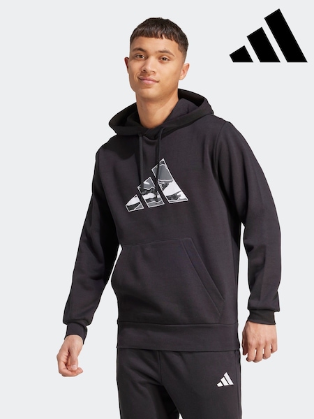 adidas Black adidas Camo Graphic Print Hoodie (AP9419) | AED262
