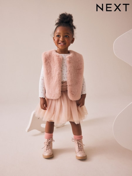 Pink T-Shirt Gilet & Skirt 3 Piece Set (3mths-7yrs) (AP9485) | €37 - €43