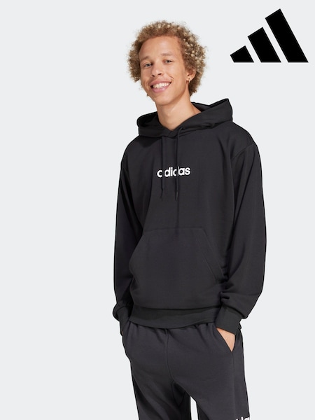 adidas Black adidas Essentials Linear French Terry Hoodie (AP9507) | AED233