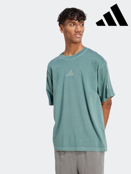 adidas Green All SZN Washed 100% Cotton T-Shirt (AP9538) | R$ 275