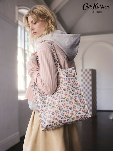 Cath Kidston Ecru Marble Ditsy Large Coated Book Bag (AP9599) | € 41