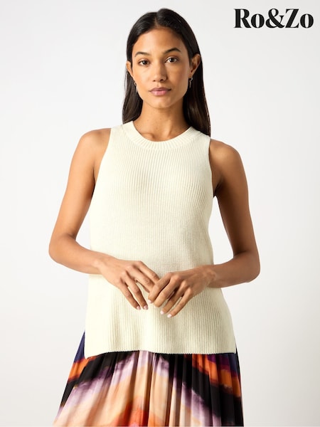 Ro&Zo Knit Halterneck Top (AP9614) | 307 LEI
