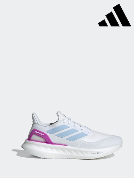 adidas White Pureboost 5 Trail Shoes (AP9704) | R$ 1.085