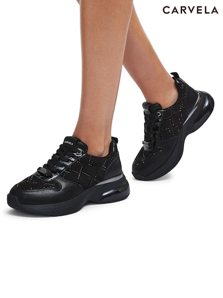 Carvela Cosmic Diamond Jewel Black Trainers (AP9737) | R$ 1.275