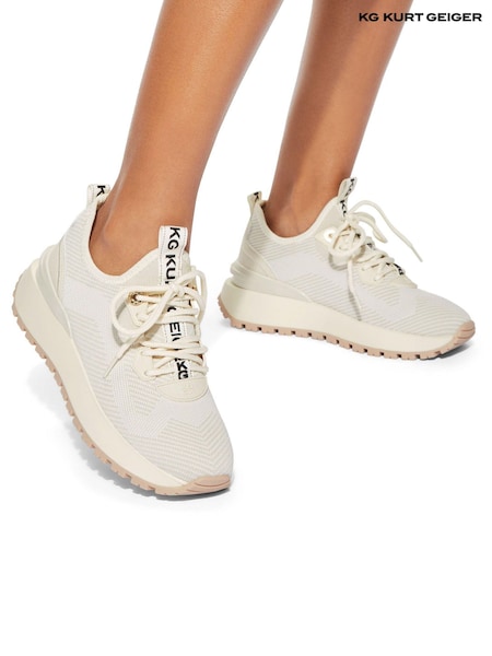 KG Kurt Geiger Cream Louisa Knit2 Trainers (AP9757) | AED288