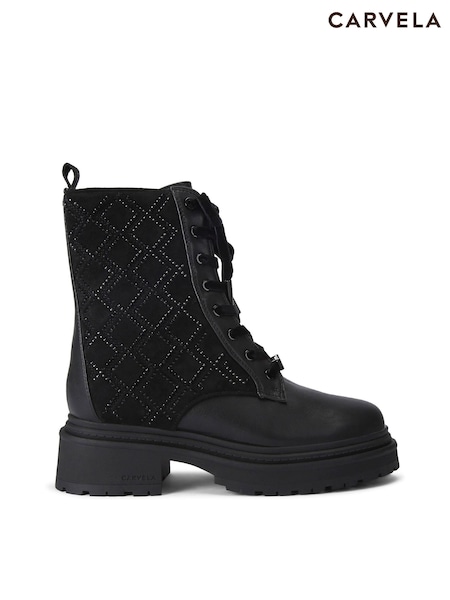 Carvela Show Stomper Black Boots (AP9766) | AED550