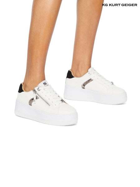 Blanco - KG Kurt Geiger Lottie Lace-Up Trainers (AP9776) | 112 €
