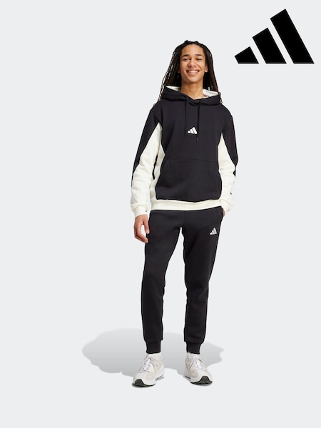 adidas Black Sportswear Fleece Colourblock Hooded Tracksuit (AP9798) | €102