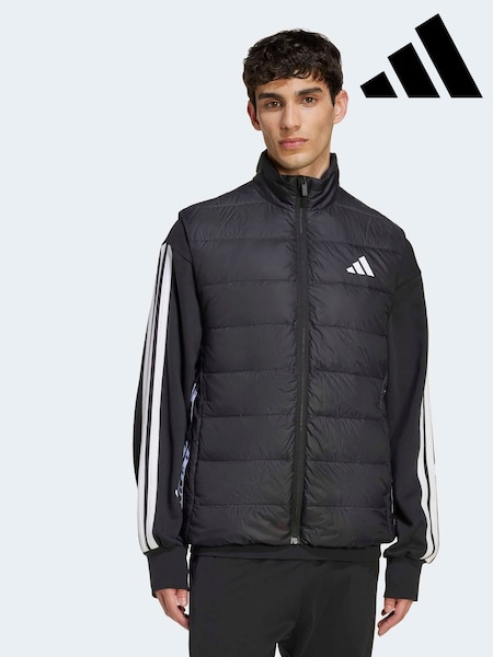 adidas Black Essentials CLIMAWARM 3-Stripes Light Down Vest (AP9817) | R$ 790