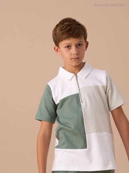 Angel & Rocket Kane Textured Colourblock Polo Shirt (AP9872) | € 24 - € 33