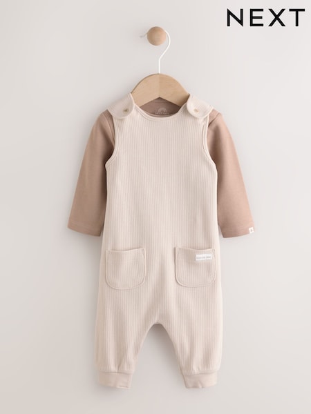 Neutral Jersey Dungaree and Bodysuit Baby Set (0mths-2yrs) (AP9914) | €18.50 - €21.50