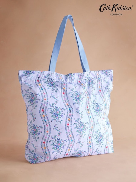 Cath Kidston Blue Archive Marble Large Foldaway Tote Bag (AR0148) | R$ 275