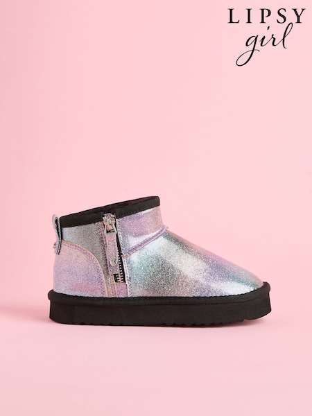 Lipsy Pink Flatform Mule Side Zip Boots (AR0169) | ₪156 - ₪176