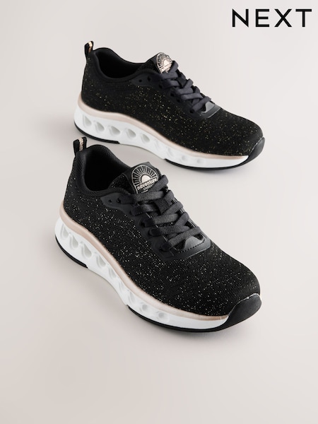 Black Elastic Lace-Up School Trainers (AR0211) | AZN 60 - AZN 75