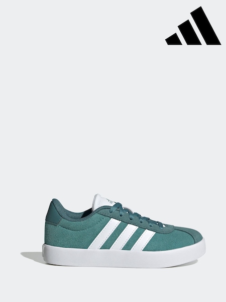 adidas Green VL Court 3.0 Lace Kids Trainers (AR0347) | R$ 345