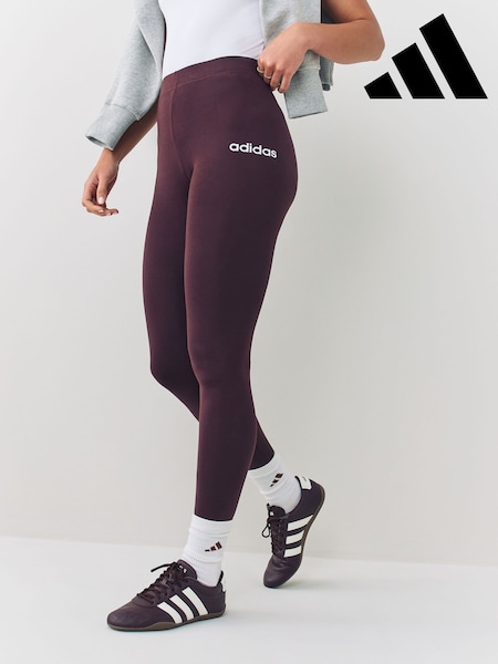 adidas Brown Essentials Linear Cotton Leggings (AR0474) | €30