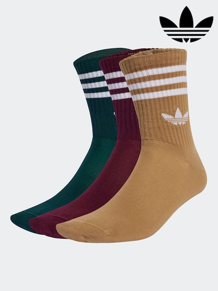 adidas Originals Red 3-Stripes Crew Socks 3 Pairs (AR0503) | €15.50