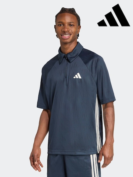 adidas Blue Stadium Jacquard Polo T-Shirt (AR0575) | 2,103 UAH