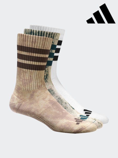 adidas Brown Stonewash Crew Socks 3 Pack (AR0577) | R$ 195