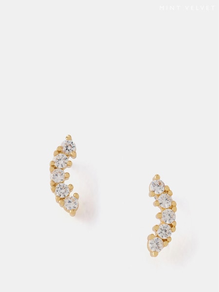 Mint Velvet Plated Climber Earrings (AR0715) | €55