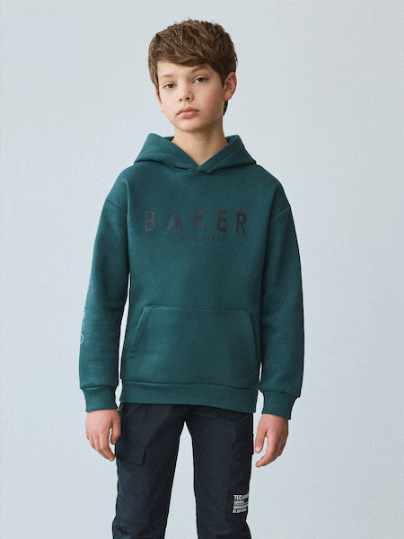 Baker by Ted Baker Green Graphic Hoodie (AR0743) | €37 - €43