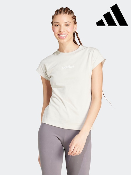 رمادي - Adidas Essentials Single Jersey 100% Cotton T-shirt (AR0794) | ‏96 ر.س.‏