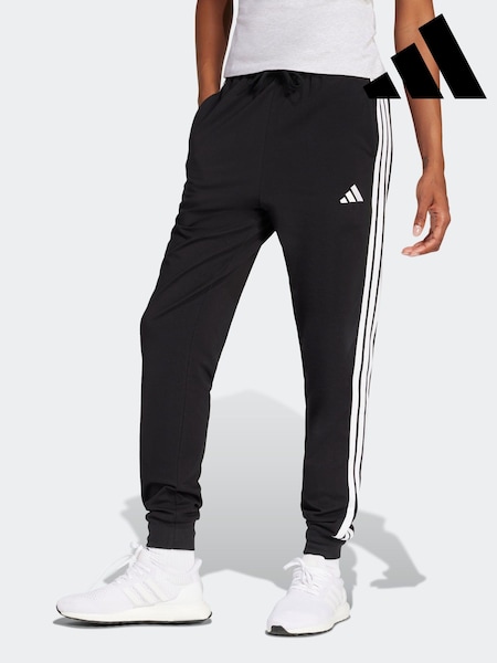 adidas Black Essentials 3-Stripes Cuffed Joggers (AR0837) | R$ 375