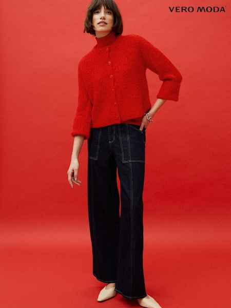 VERO MODA Textured Button Down Knitted Cardigan (AR0855) | €44