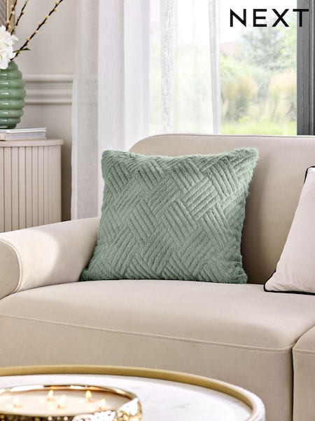 Basset Embossed Faux Fur Cushion (AR0863) | 16 €