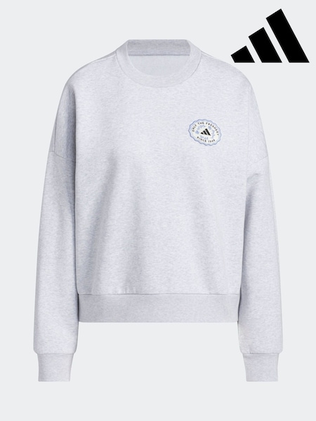 adidas Grey Farmers Market Graphic Loose Fit Sweatshirt (AR1249) | R$ 445