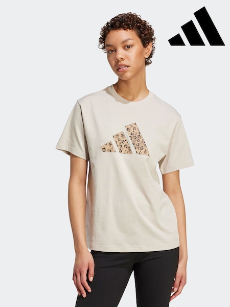 adidas Grey Animal Graphic Regular 100% Cotton T-Shirt (AR1268) | R$ 195