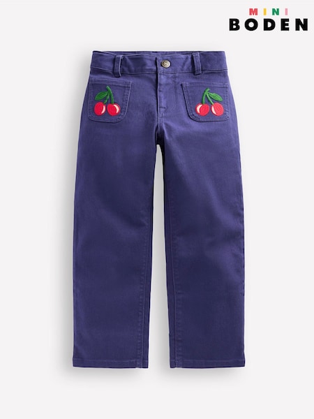 Boden Blue Cherries Patch Pocket Trousers (AR1364) | €45 - €54