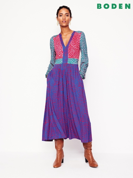 Boden Lily Long Sleeve Heart Midi Dress (AR1374) | €187