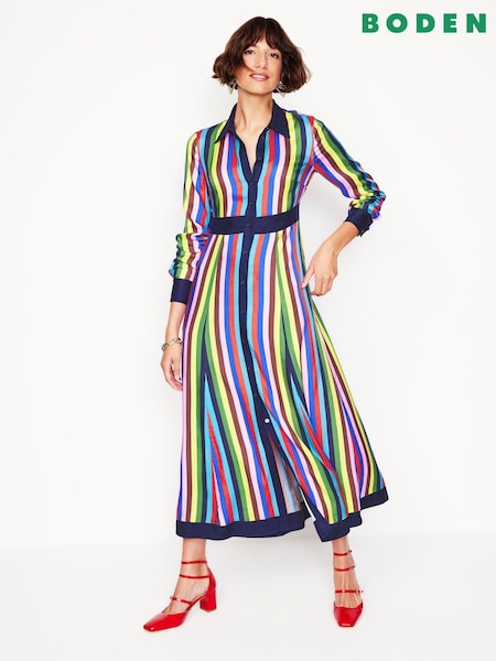 Boden Rainbow Stripe Empire Shirt Dress (AR1376) | €120