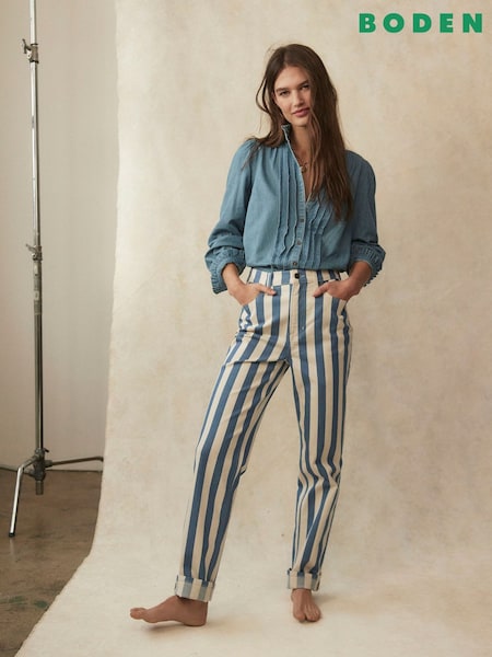 Boden High Rise Stripe Jeans (AR1386) | € 133