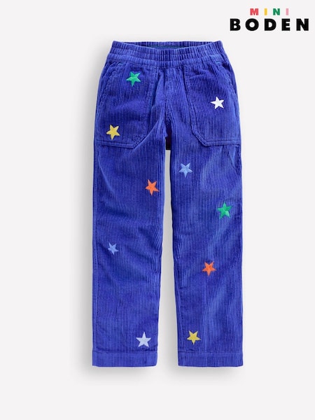 Boden Blue Star Pull-On Corduroy 100% Cotton Trousers (AR1405) | AED84 - AED102