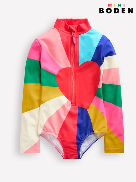 Boden Red Rainbow Long-Sleeved Swimsuit (AR1426) | €39 - €45