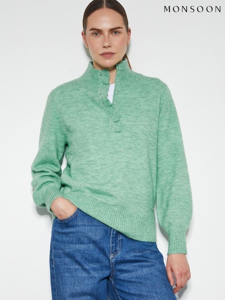 Monsoon Connie Half Button Jumper (AR1448) | 359 LEI