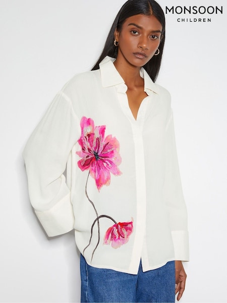 Monsoon Fleur Embroidered Flower Shirt (AR1468) | 359 LEI
