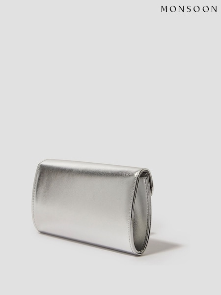 Monsoon Selena Bow Metallic Clutch Bag (AR1480) | 70 €