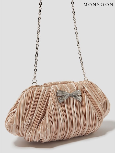 Monsoon Pen Plisse Satin Clutch Bag (AR1483) | 86 €