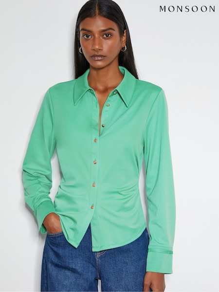 Monsoon Julia Ruched Side Jersey Shirt (AR1488) | 255 LEI